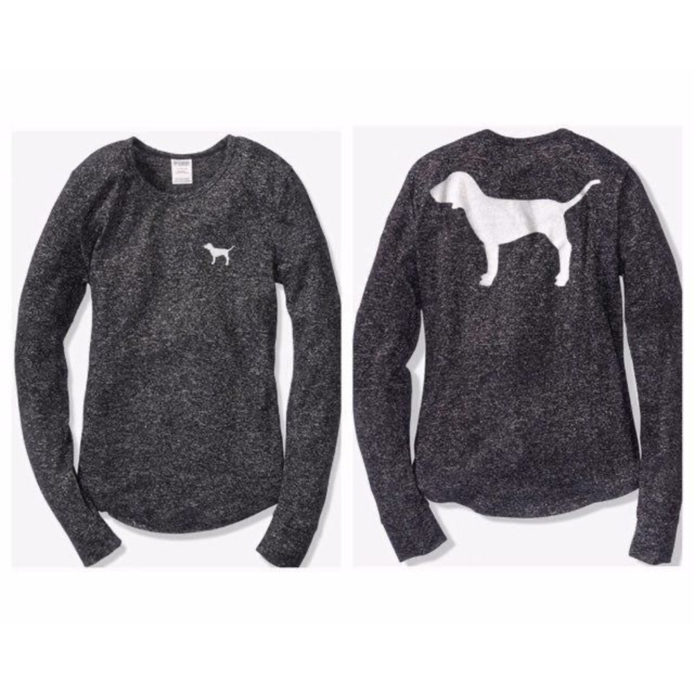 Victoria’s Secret PINK Marled Gray Long Sleeve